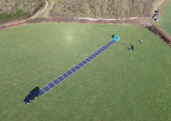 英國測試地毯式太陽能電池板